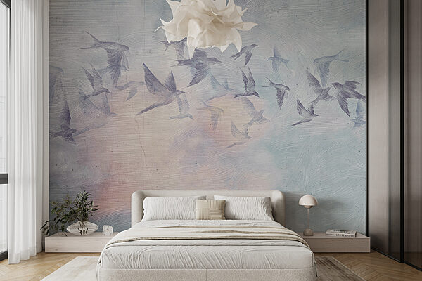 A flock of birds flying in the sky A flock of birds flying in the sky