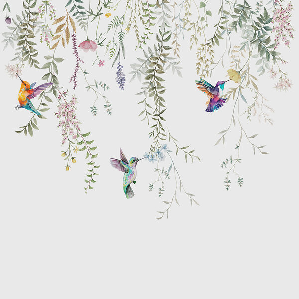 A painting of birds and flowers w00660p 600x600 - A painting of birds and flowers