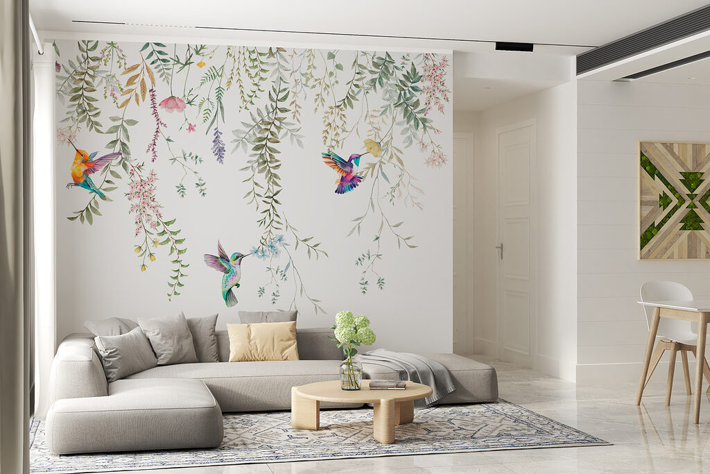 A painting of birds and flowers w00660pig12mr 1024x683 - A painting of birds and flowers