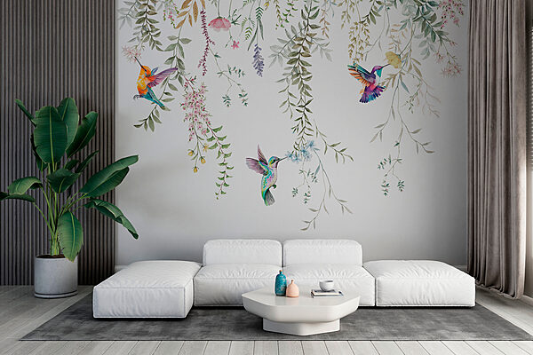A painting of birds and flowers w00660pig42r 600x400 - A painting of birds and flowers