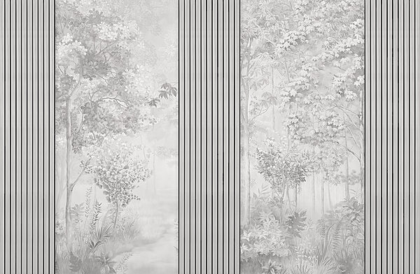 A wall with a tall vertical line A wall with a tall vertical line