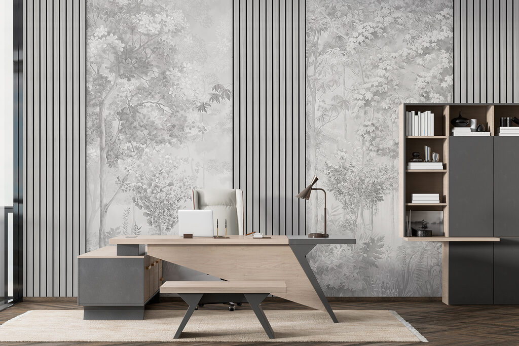 A wall with a tall vertical line A wall with a tall vertical line