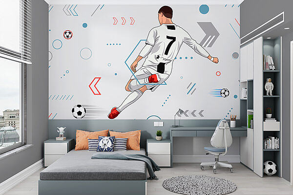 A football player kicking a ball A football player kicking a ball