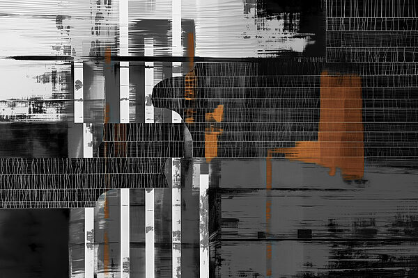 A black and white art piece A black and white art piece