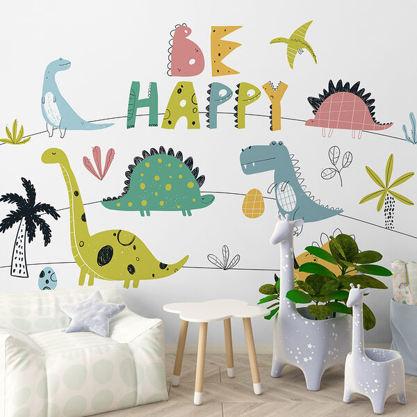 A group of dinosaurs and words A group of dinosaurs and words