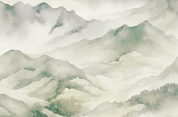 A watercolor painting of mountains w00840p 600x397 - A watercolor painting of mountains