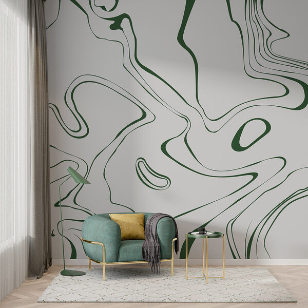 A green and white swirls A green and white swirls