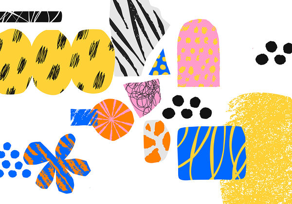 A group of colorful shapes A group of colorful shapes