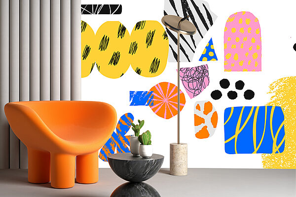 A group of colorful shapes A group of colorful shapes
