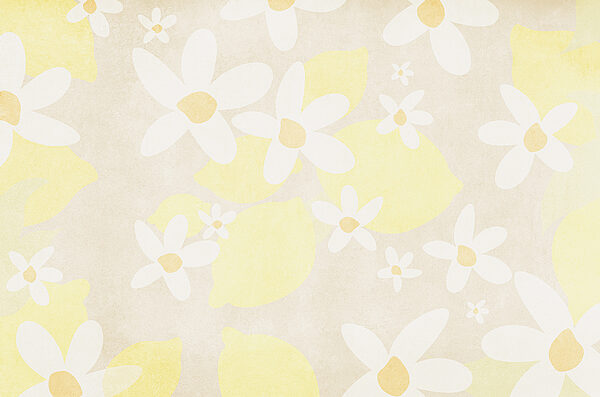 A yellow and white flower pattern A yellow and white flower pattern