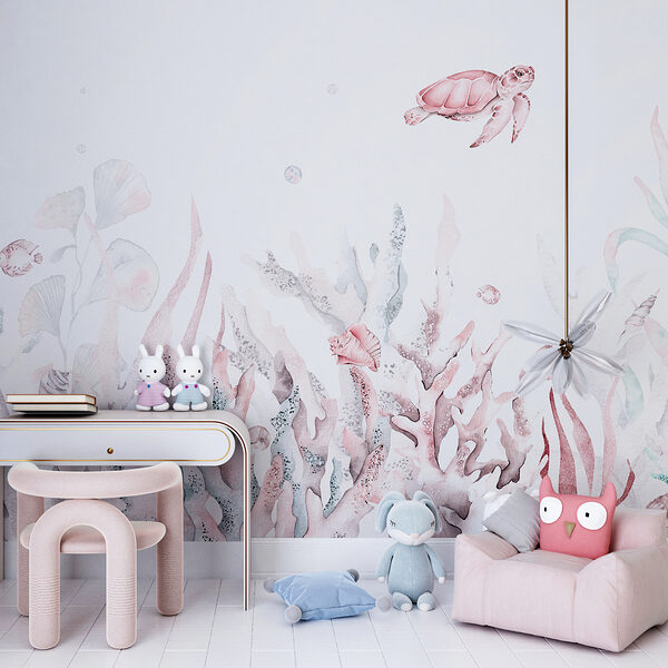 A seaweed and seaweeds with a turtle A seaweed and seaweeds with a turtle