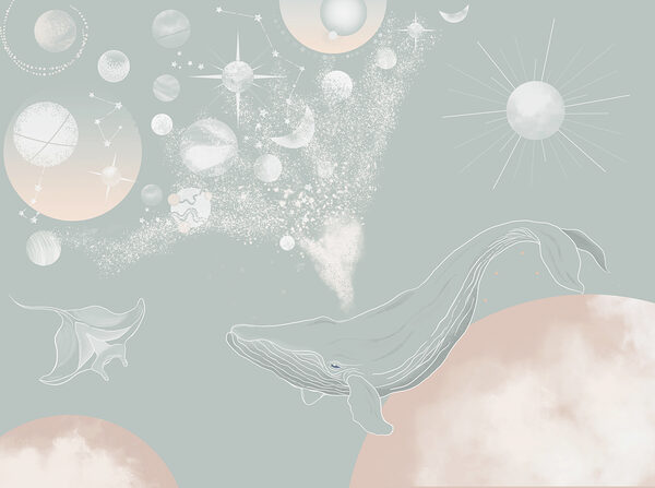 A whale with a cloud of smoke A whale with a cloud of smoke