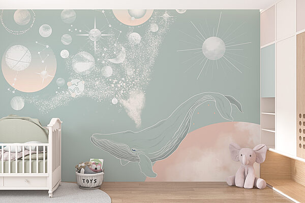 A whale with a cloud of smoke A whale with a cloud of smoke