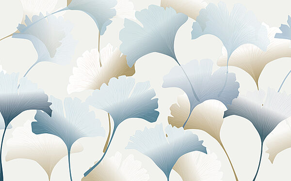 A pattern of blue and white flowers w00877p 600x375 - A pattern of blue and white flowers