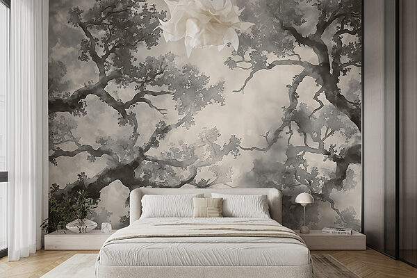 A group of trees with branches A group of trees with branches