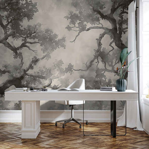 A group of trees with branches A group of trees with branches