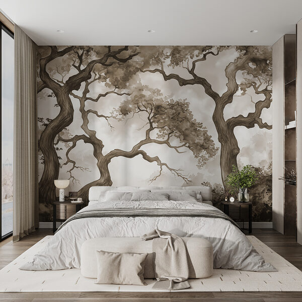 A group of trees with branches A group of trees with branches