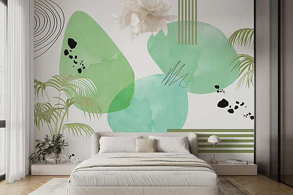 A green and black art A green and black art