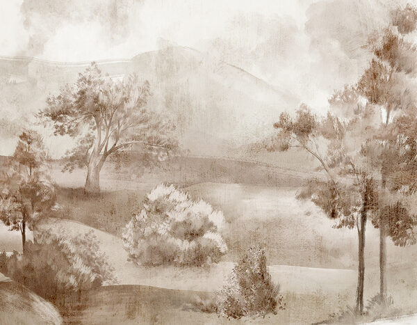 A landscape with trees and bushes A landscape with trees and bushes