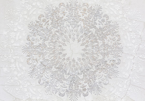 A white and grey circular pattern A white and grey circular pattern