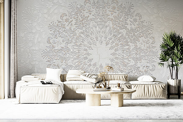 A white and grey circular pattern A white and grey circular pattern