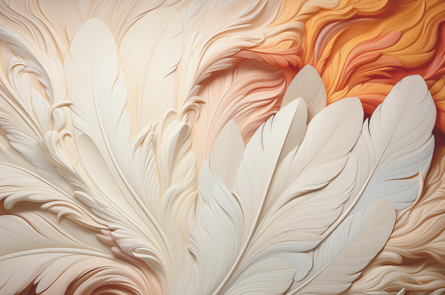 Wall murals A close up of feathers - Image 3