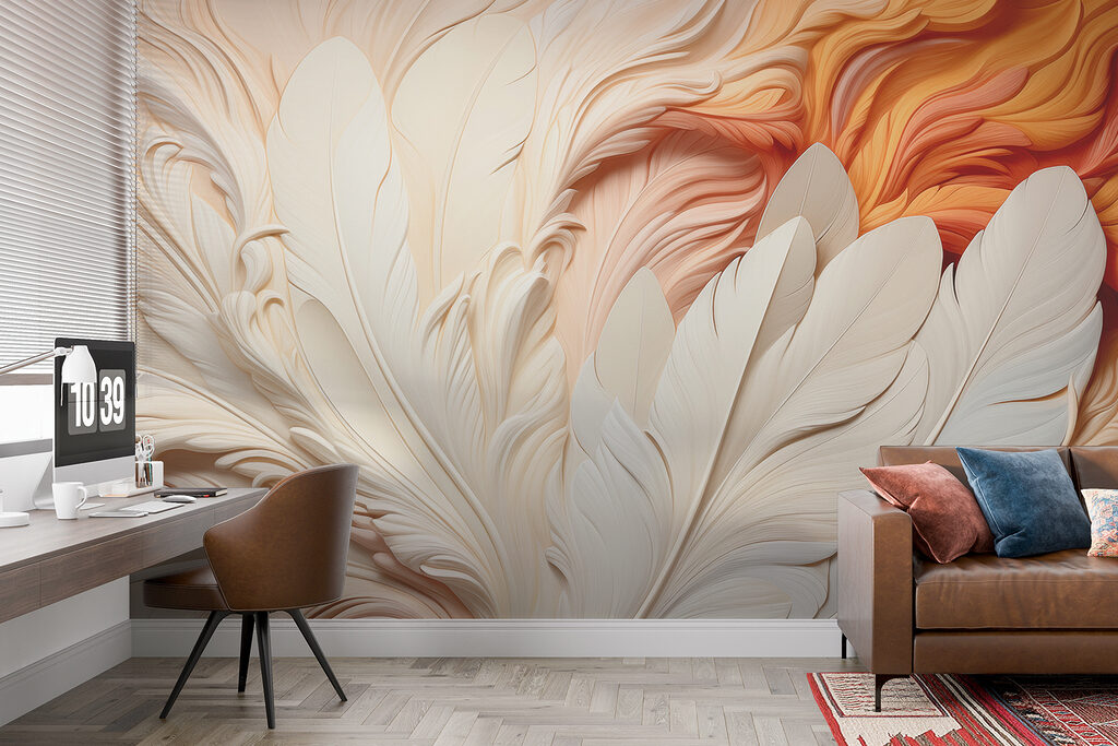 A close up of feathers A close up of feathers