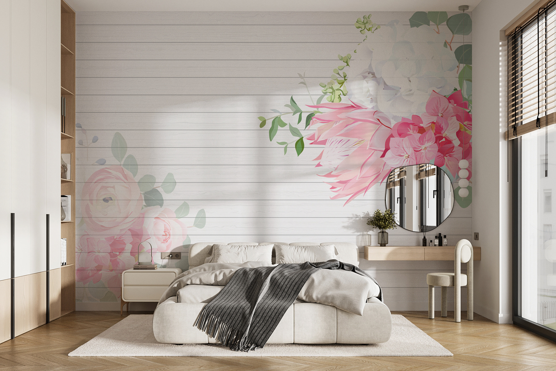 A white and pink flowers on a white background