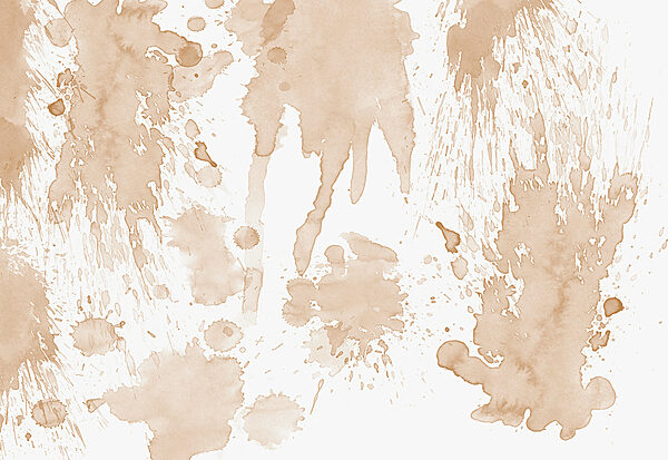 A group of blots on a white surface
