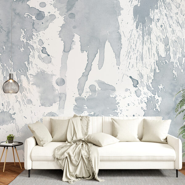 A group of blots on a white surface