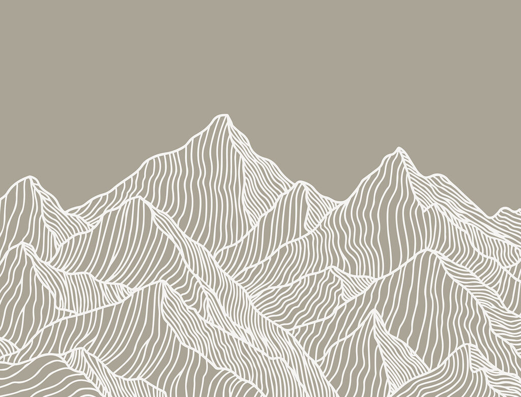 A white line art of mountains A white line art of mountains