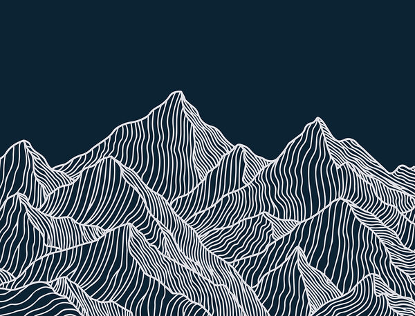 A white lines on a mountain A white lines on a mountain