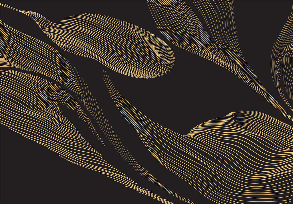 A black background with yellow lines