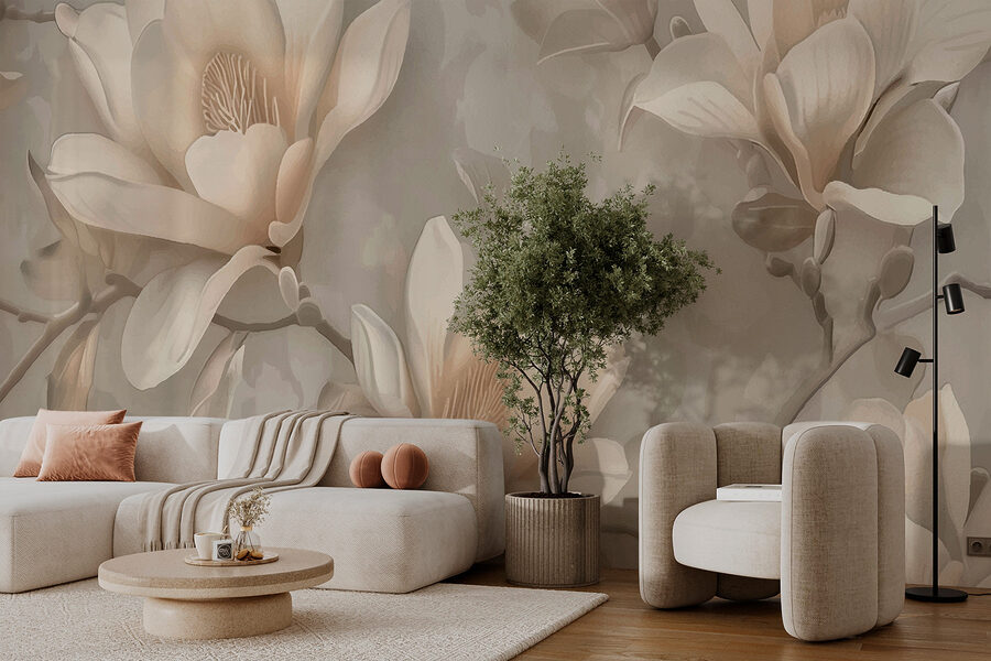 A wallpaper with flowers A wallpaper with flowers