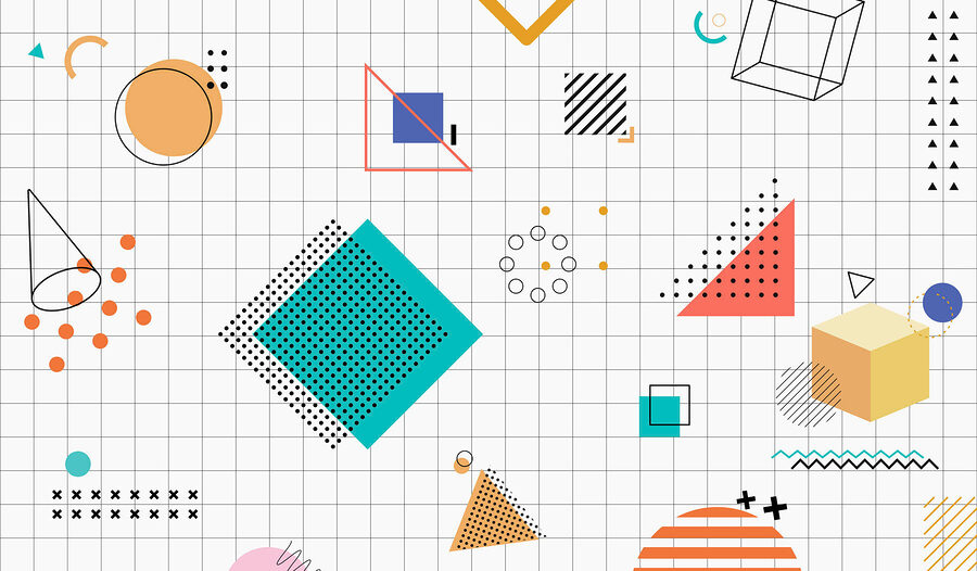 A pattern of geometric shapes A pattern of geometric shapes