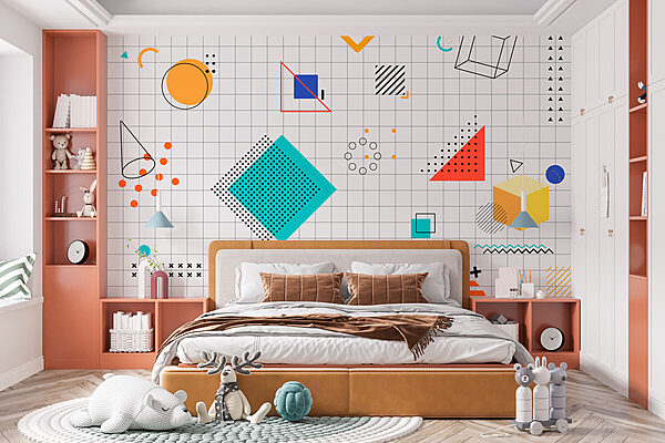 A pattern of geometric shapes A pattern of geometric shapes