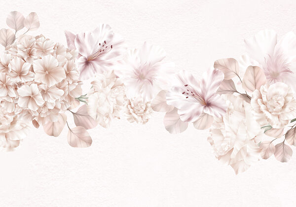 Group of flowers on a white background Group of flowers on a white background
