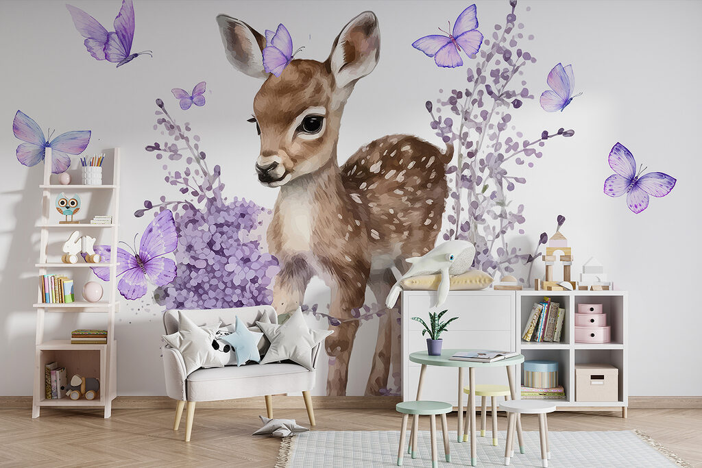 Baby deer surrounded by purple flowers w07931pir17r 1024x683 - Baby deer surrounded by purple flowers