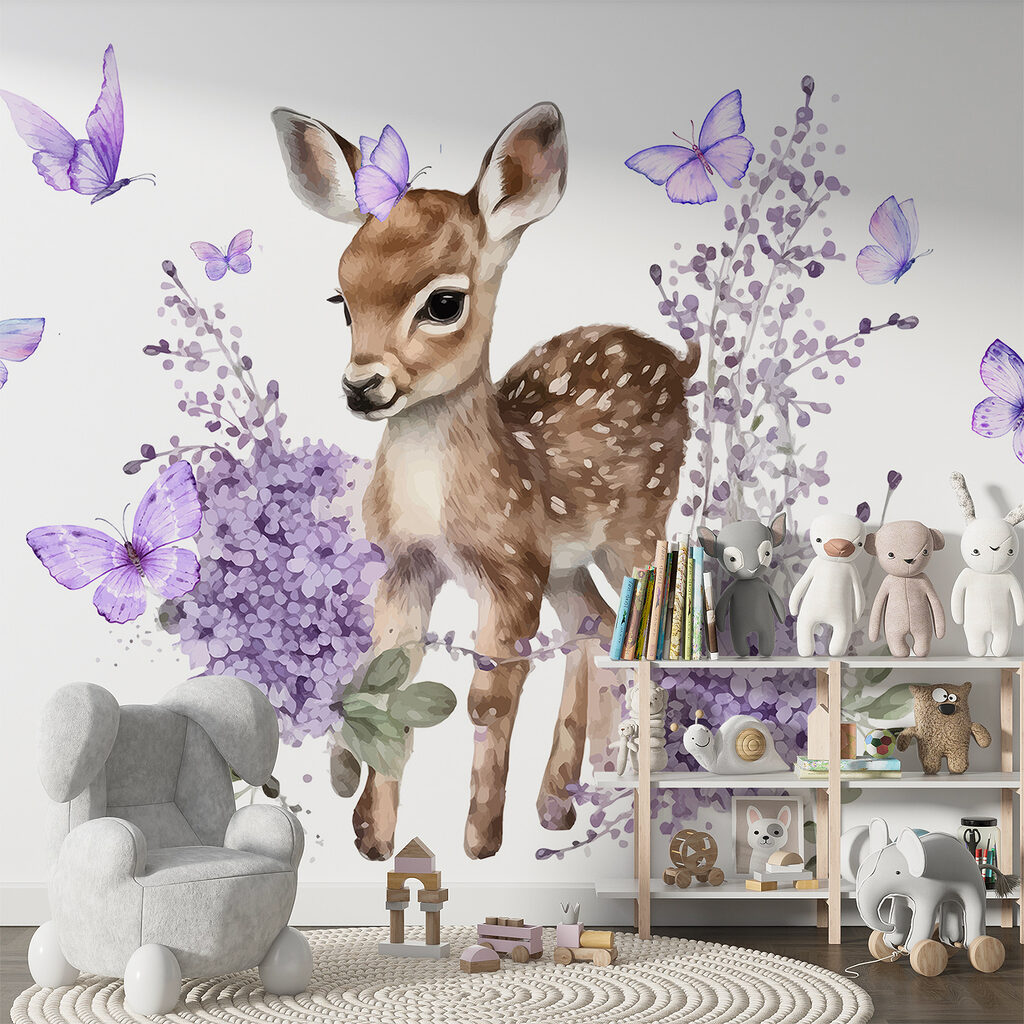 Baby deer surrounded by purple flowers w07931pir2ms 1024x1024 - Baby deer surrounded by purple flowers