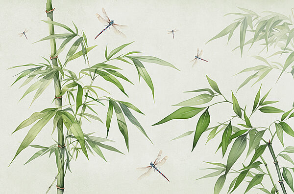 Dragonflies on a bamboo branch Dragonflies on a bamboo branch