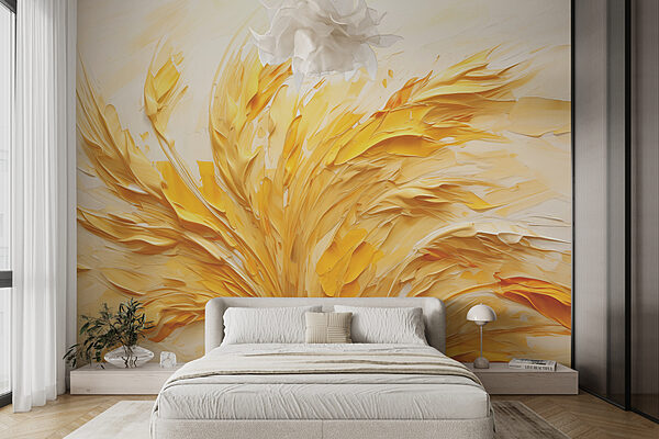 Yellow and white painting Yellow and white painting