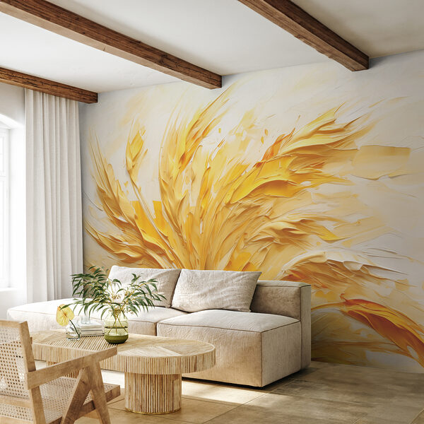 Yellow and white painting Yellow and white painting