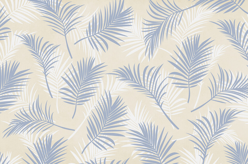 Pattern of blue and white leaves Pattern of blue and white leaves