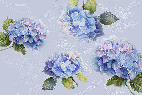 Group of blue flowers