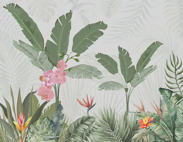 Wallpaper with flowers and plants Wallpaper with flowers and plants