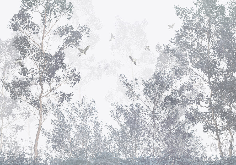 Birds flying in the sky