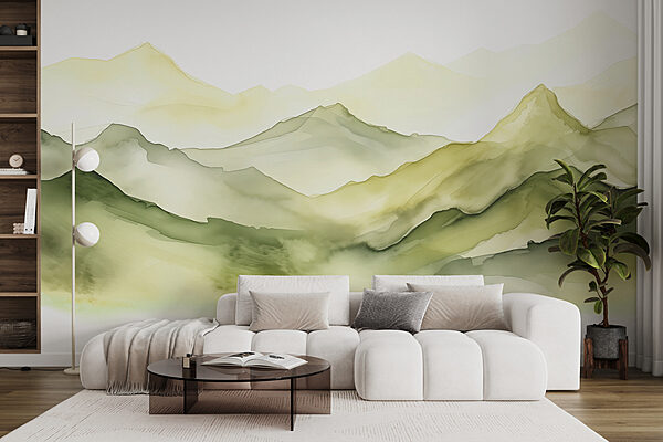 Painting of a mountain range Painting of a mountain range
