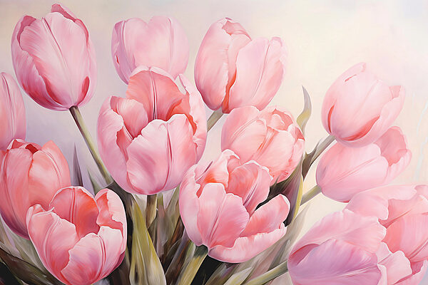 Close up of pink tulips Close up of pink tulips