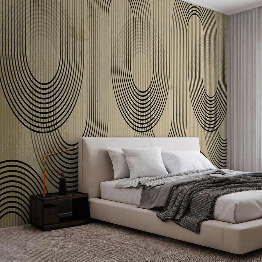 Wall murals Pattern of black lines