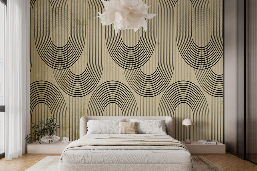 Wall murals Pattern of black lines - Image 3